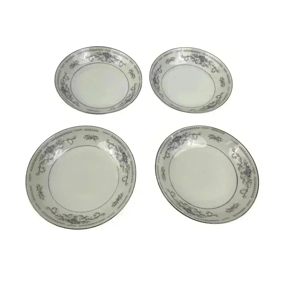 VTG Set of 4 Fine Porcelain China Diane Pattern Wade Fruit‎ Dessert Bowls 5